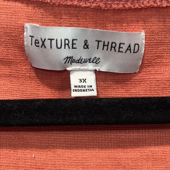 Madewell texture and thread sleeveless blouse side tie splice neck line plus 3x - Picture 3 of 8